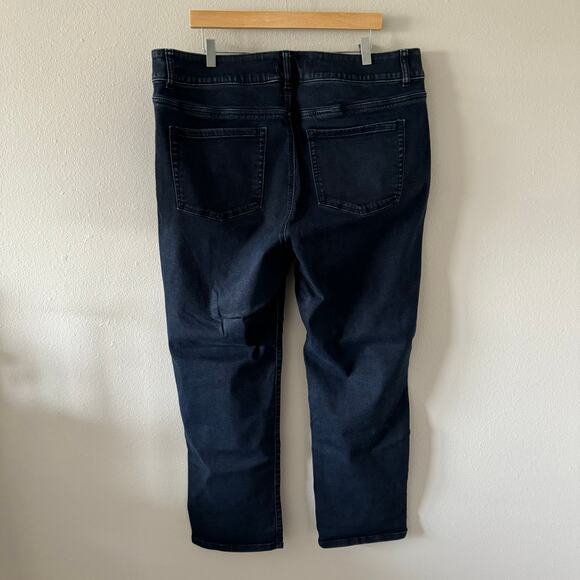 Lane Bryant High Rise Straight Jeans Womens Dark Wash Size 22S - Picture 7 of 10